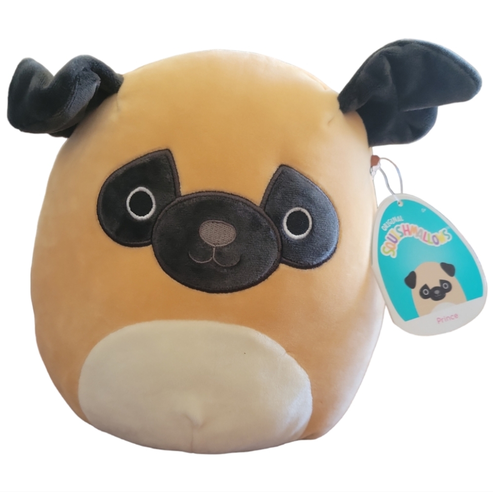 HOST PICK 😊 8" Squishmallow Prince Dog Pug Stuffed Animal Plush Collectable NWT
